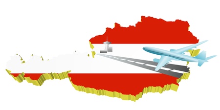 Air travel in Austria のイラスト素材