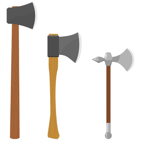 Set of vector illustrations of axesのイラスト素材