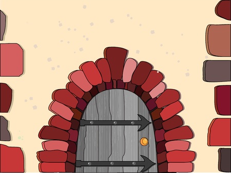 Vector illustration of doorsのイラスト素材
