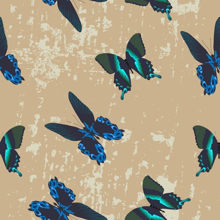 Seamless texture with beautiful butterflies のイラスト素材