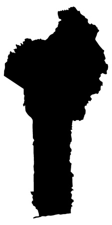 Vector illustration of maps of Benin のイラスト素材