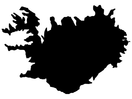 Vector illustration of maps of Icelandのイラスト素材