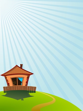 Little House on the Hillのイラスト素材