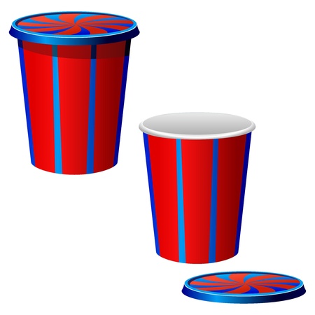 Vector illustration of a plastic cupsのイラスト素材
