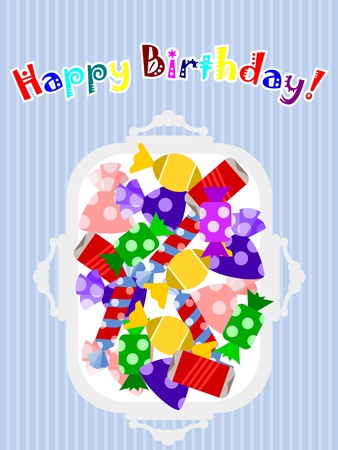 Vector illustration of sweets on a trayのイラスト素材