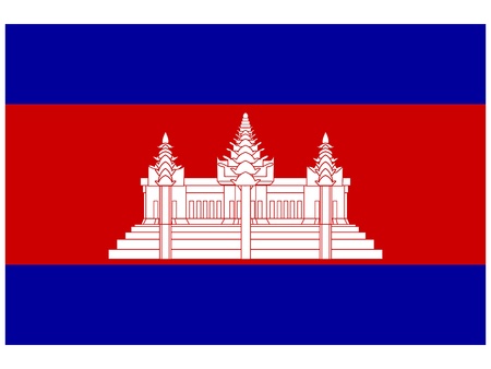 illustration of the flag of Cambodia  のイラスト素材