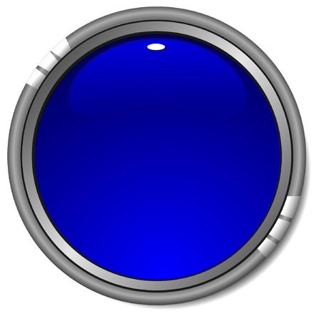 illustration glossy blue buttonのイラスト素材