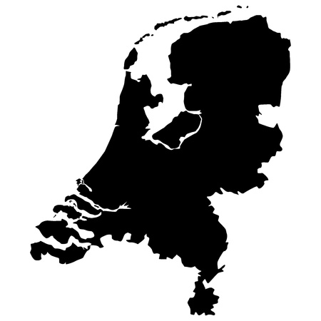 Vector illustration of maps of Netherlandsのイラスト素材