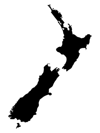 Vector illustration of maps of New Zealand のイラスト素材