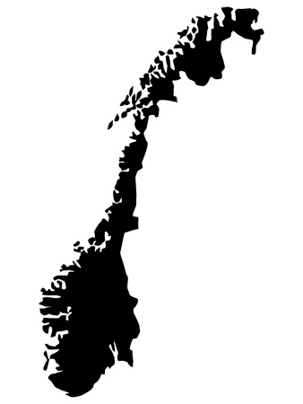 Vector illustration of maps of  Norway のイラスト素材