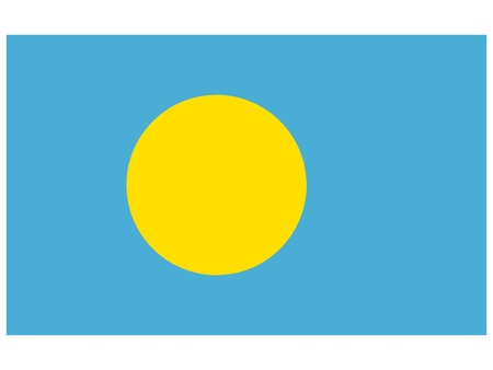 Vector illustration of the flag of Palau  のイラスト素材