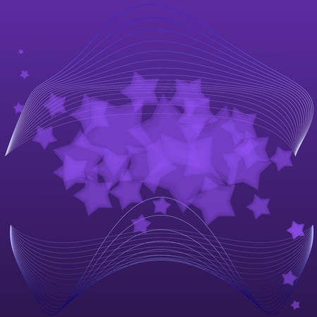 Vector illustration of violet abstract background with starsのイラスト素材