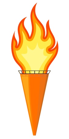 illustration of a cartoon torch  のイラスト素材