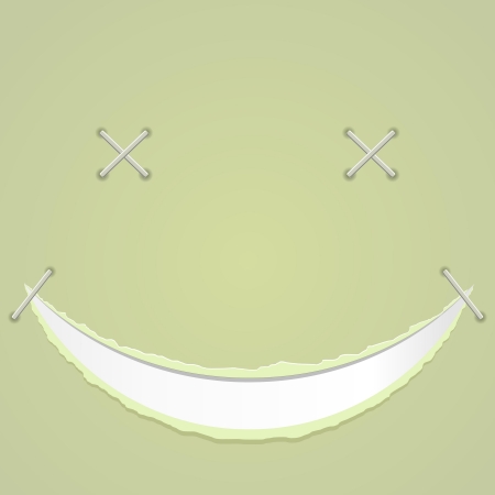 illustration of a smile on paperのイラスト素材
