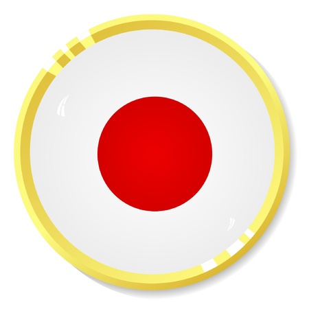 button with flag Japanのイラスト素材
