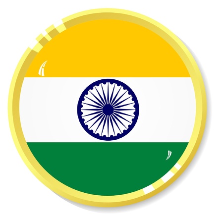 button with flag Indiaのイラスト素材