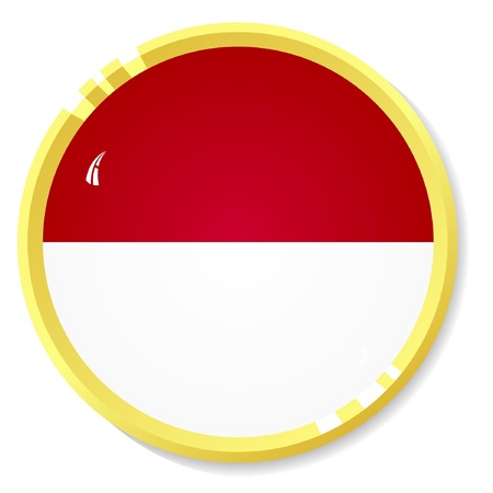 button with flag Indonesiaのイラスト素材