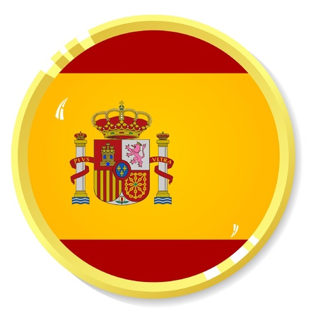 button with flag Spainのイラスト素材