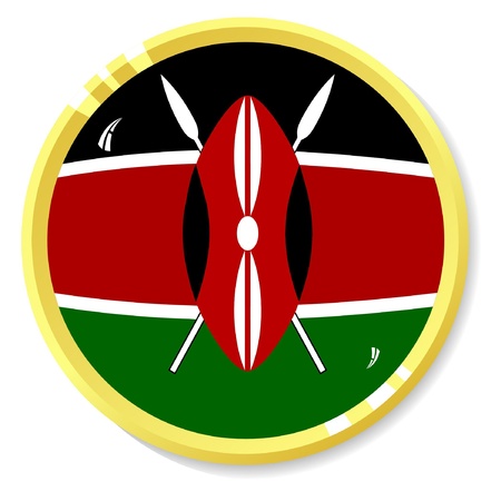 button with flag Kenyaのイラスト素材