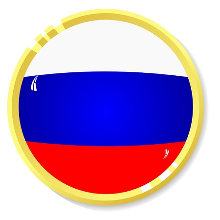 button with flag  Russiaのイラスト素材