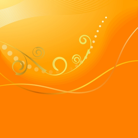Abstract orange background with swirlsのイラスト素材
