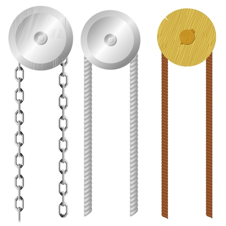 Set of building with ropes and chainのイラスト素材