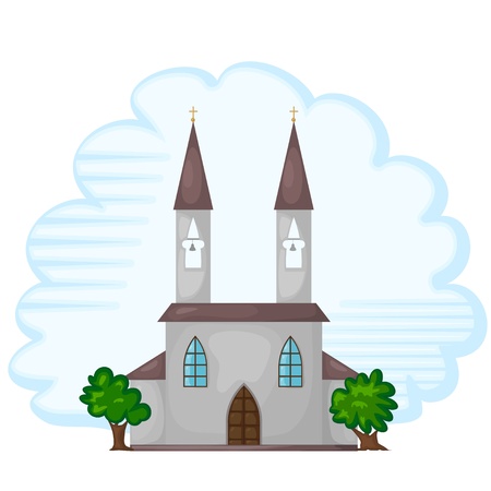 Cartoon illustration of the temple. eps10のイラスト素材