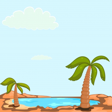 Athol and tropical palm trees. eps10のイラスト素材