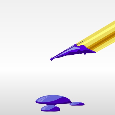 Illustration of the eternal pen and ink blotsのイラスト素材