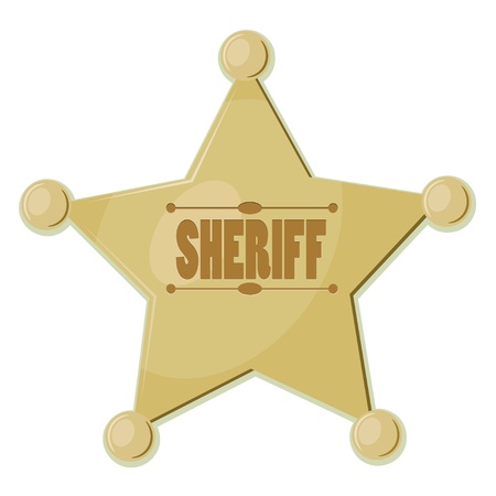Cartoon star sheriff  eps10のイラスト素材