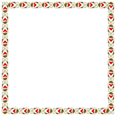 Ukrainian national floral ornament on white background. eps 10のイラスト素材