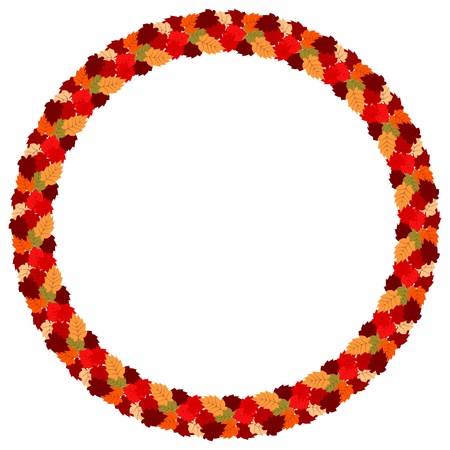 Abstract frame of autumn leaves. eps10のイラスト素材