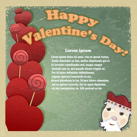 Vintage card for Valentine's Day.のイラスト素材