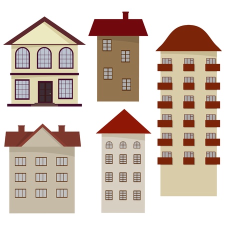 Set of cartoon houses. のイラスト素材