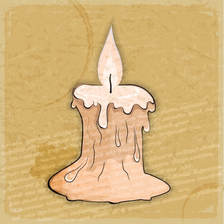 Vintage paper background with the image of candlesのイラスト素材