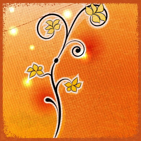 Abstract flower - a symbol of spring - on vintage backgroundのイラスト素材