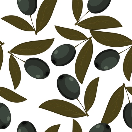Seamless texture of black olivesのイラスト素材