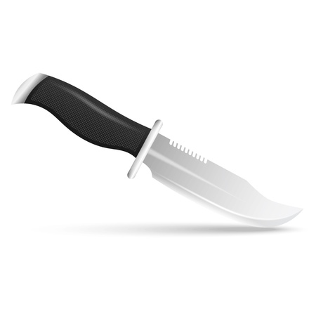 Hunting knife on a white backgroundのイラスト素材