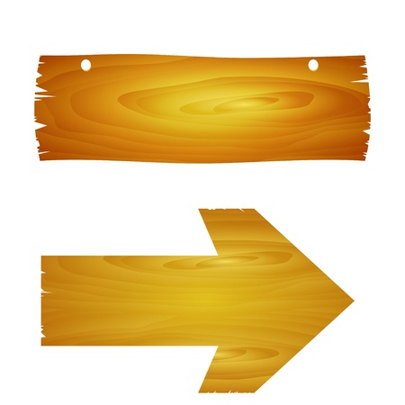 Wooden pointers on white backgroundのイラスト素材