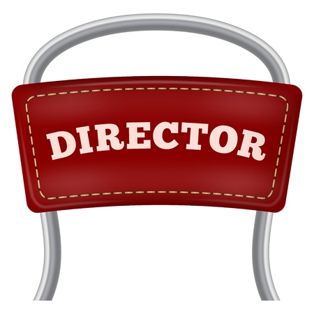 Back of the metal directorial chair.のイラスト素材