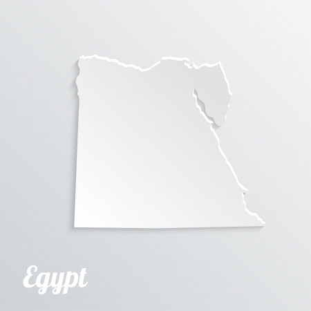 Abstract icon map of  Egypt on a gray backgroundのイラスト素材