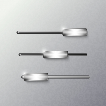 Sliders on a metal backgroundのイラスト素材