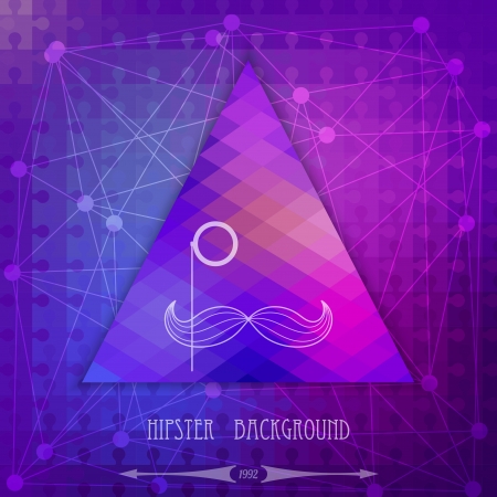 Vintage triangular hipster background のイラスト素材