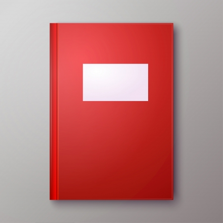 Red Book on gray backgroundのイラスト素材