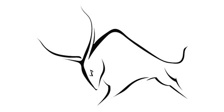 Silhouette of bullのイラスト素材