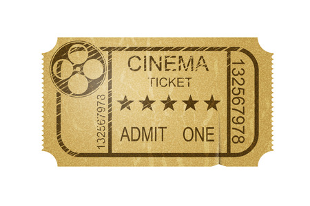 Vintage cinema ticket with grungeのイラスト素材