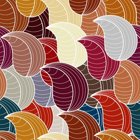 Seamless pattern with stylized leavesのイラスト素材