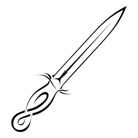Knife on a white backgroundのイラスト素材