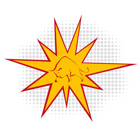 Silhouette strong wild bullのイラスト素材