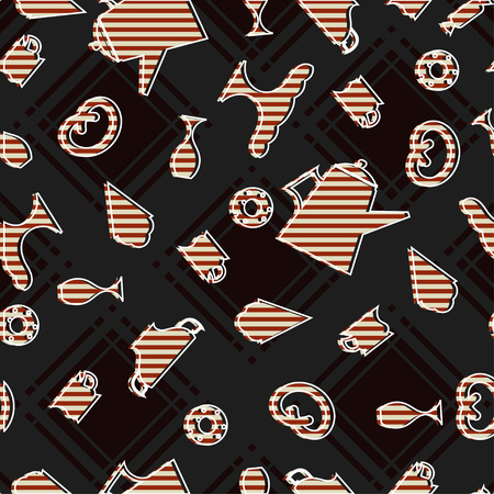 Seamless texture with foodのイラスト素材